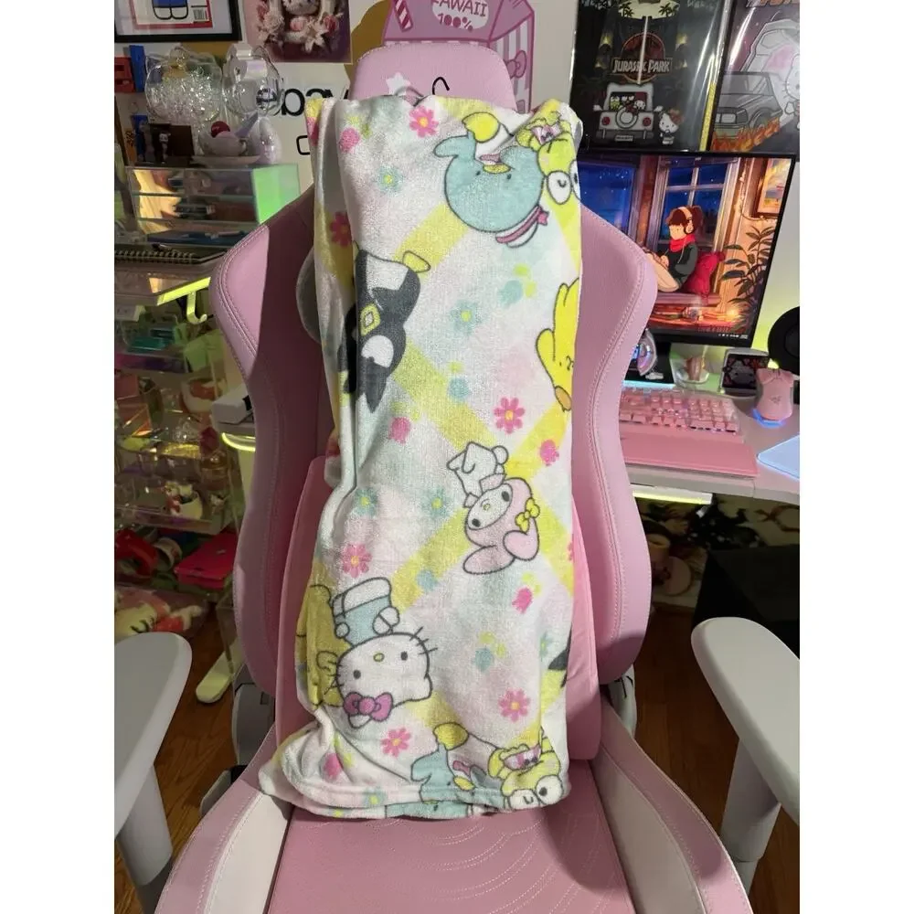 Hello Kitty & Friends Throw Blanket Silk Touch 50x70 Springy Keroppi 2024 Sanrio